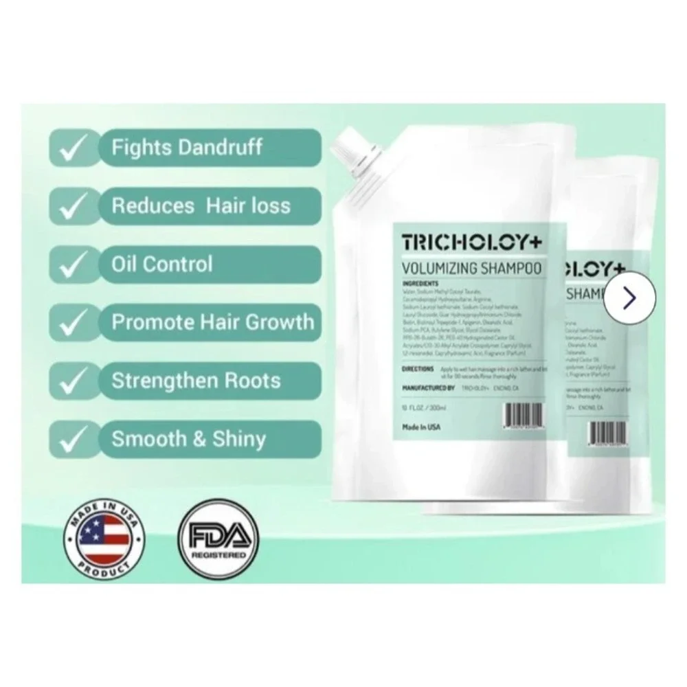 Trichology + Shampoo Anti-Hair Fall Less Shedding Volumizing Shampoo Conditioner